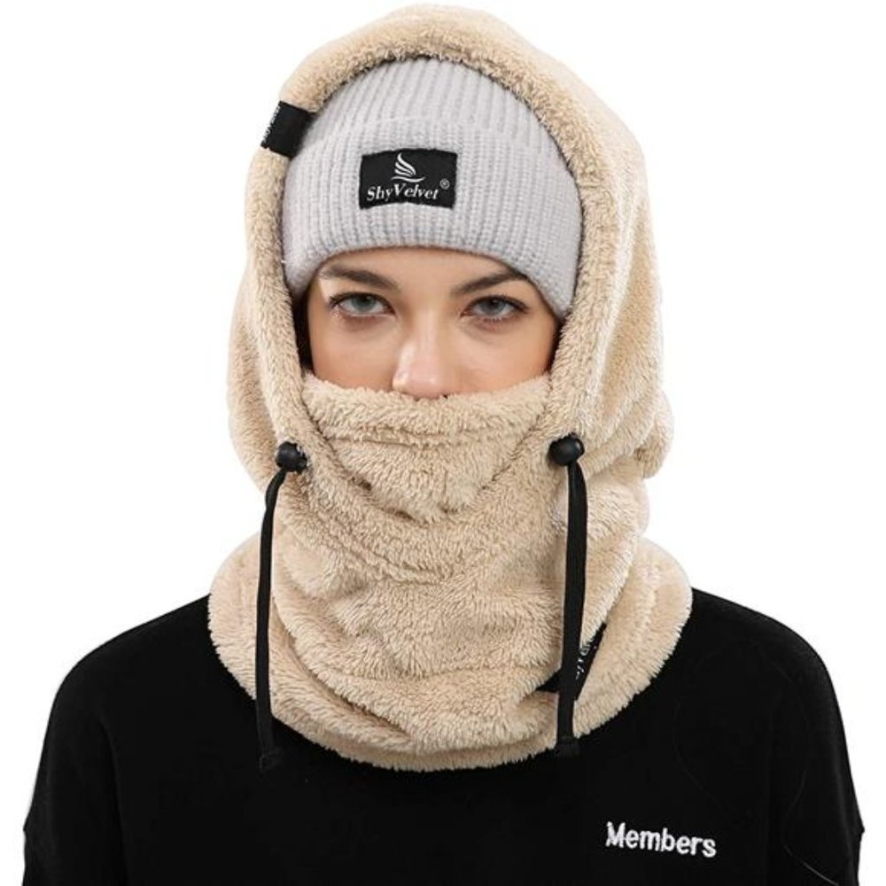 Women's Balaclava Wind-Resistant Winter Face Mask Warm Face Cover Hat Cap Scarf - Picture 2 of 6